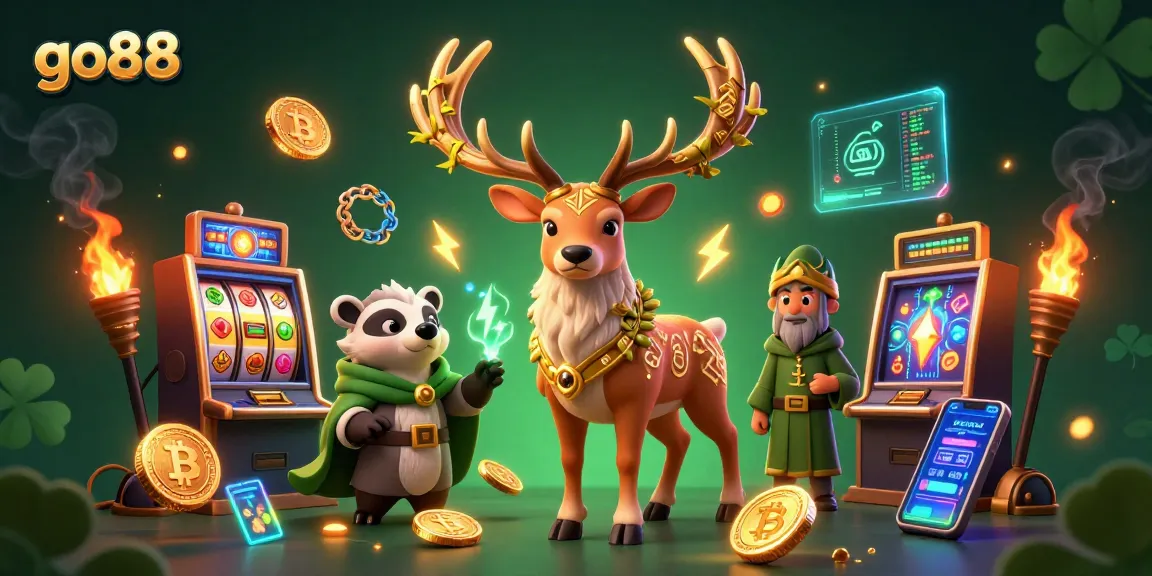 Experience the excitement of go88 with vibrant slots and captivating characters in a rich 3D illustration.