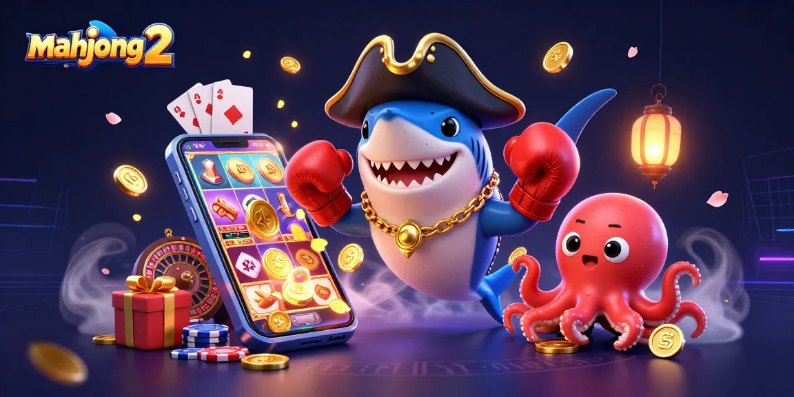 Play mahjong 2 with animated characters and vibrant casino elements in a dynamic scene.