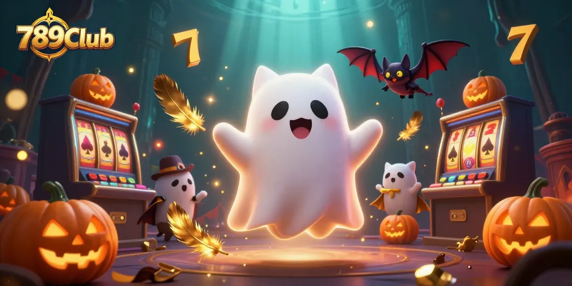 Experience the thrilling atmosphere of 789Club as a ghost cat explores a haunted casino.