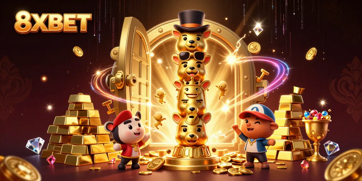 Experience thrilling gaming adventures with 8XBET's dynamic casino elements and golden treasures.