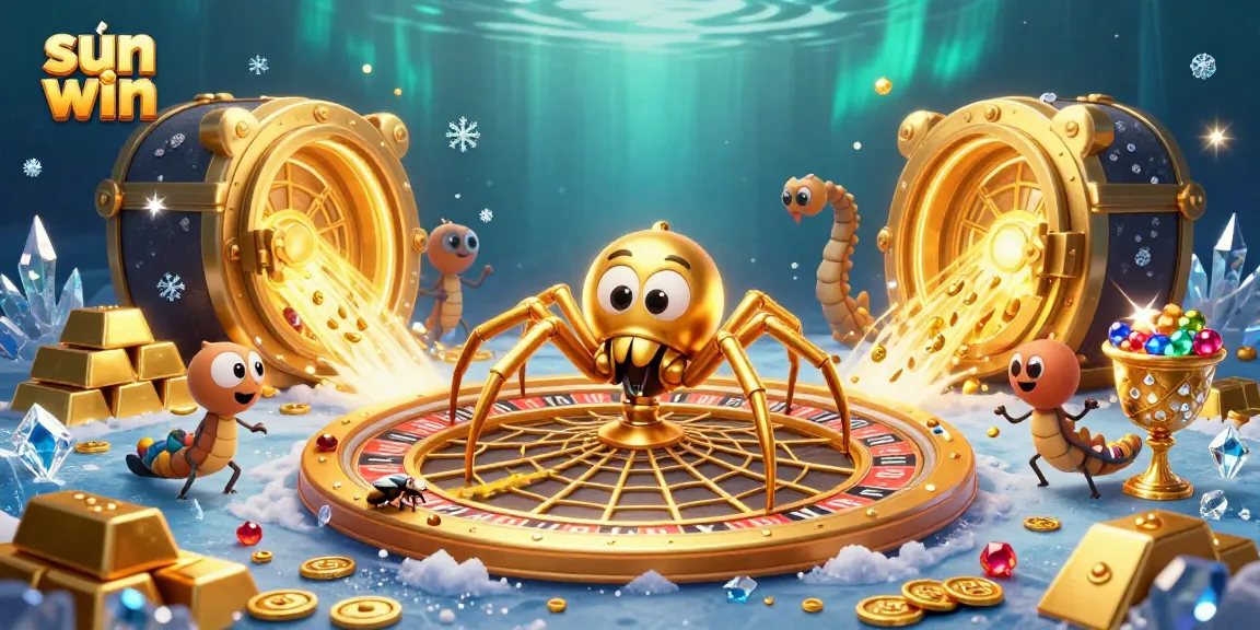 Engage with sun win gaming through a vibrant 3D casino illustration featuring luck and strategy.